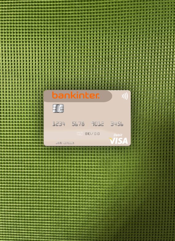 Download Spain Bankinter visa debit card photolook front Photoshop template